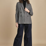 blazer doppiopetto in jersey galles 3679 NERO circolo 1901 