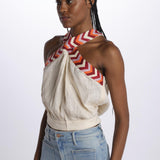 Top ricamo WILLOEMBROIDERY BEIGE chufy 