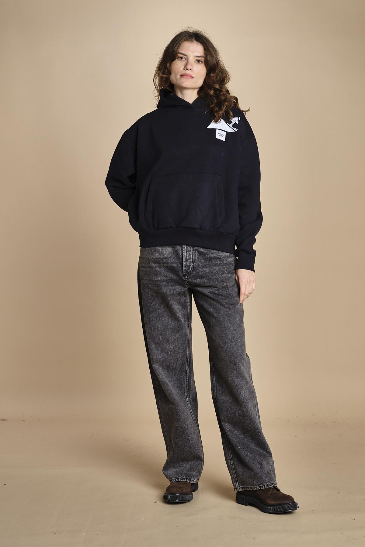 felpa con cappuccio ICE ICE NAVY ZERMATT apres surf 