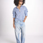 camicia stampa spina VT6248 BLUE zen ethic 