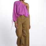 Camicia JOINA voille over mono spalla JOINA PURPLE laurence bras 