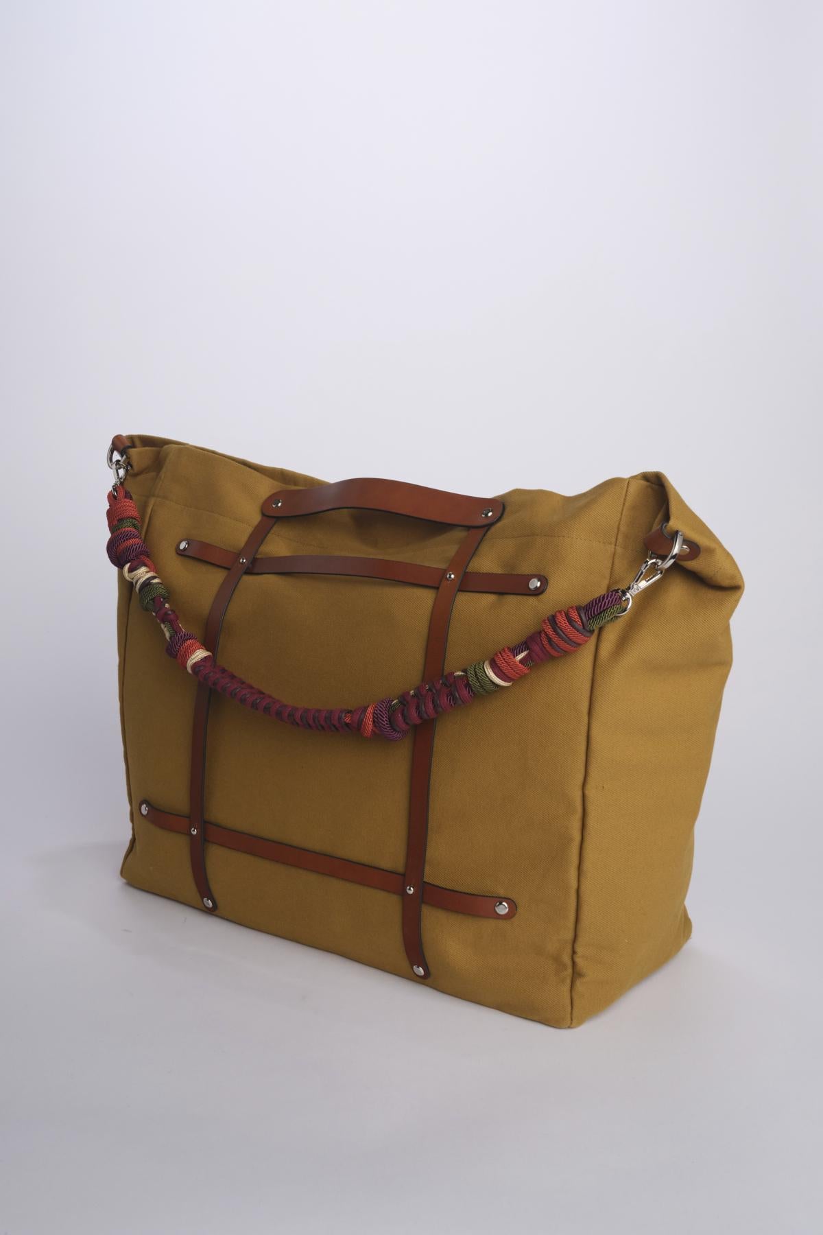 CANDIDE+ALICE Bag tracolla grande + pelle CACOMUS MUSTARD my bob 