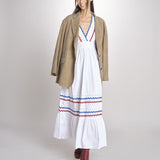 Abito con passamaneria RITA LONG DRESS RITA1BLO WHITE2 antik batik 