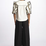 Top ROSE  con rouches ROSE TOP 1725 VANILLA scarlett poppies 