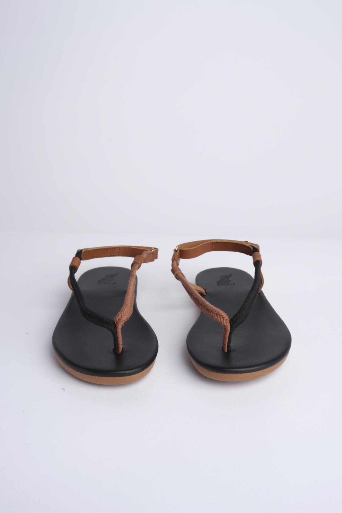 Sandalo Infradito ZOI bicolore ZOI BLACK TAN ancient greek 