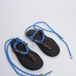 FLO' TWIN  sandalo infradito allacciato alla schiava FLÒ TWIN BRWON SKYBLUE flòwze 