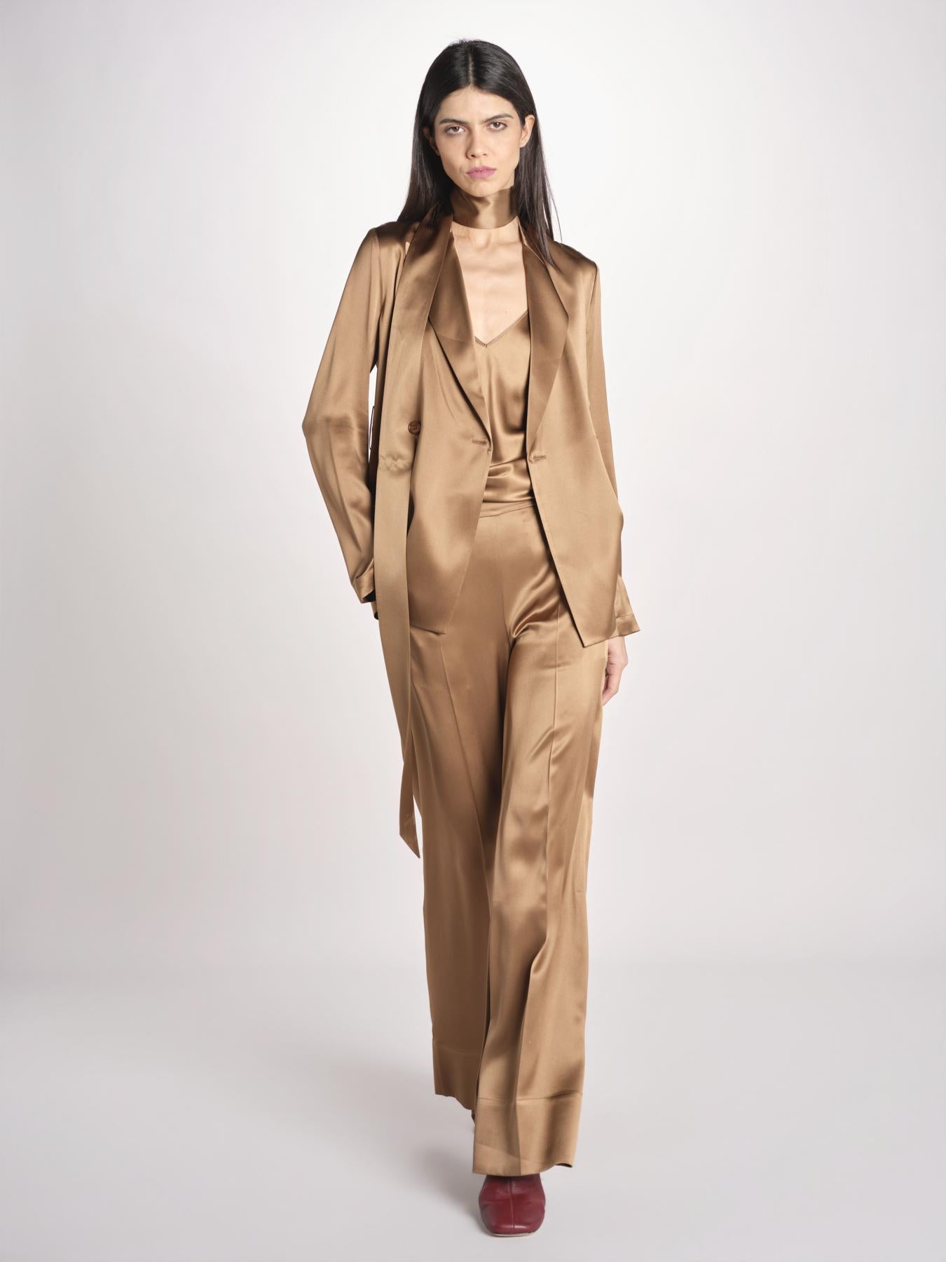 pantalone in seta JF009609 CINNAMON 0605 joseph 