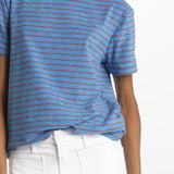 T-shirt girocollo spugna righe SKY DREAMERS AZZURRO howlin' 