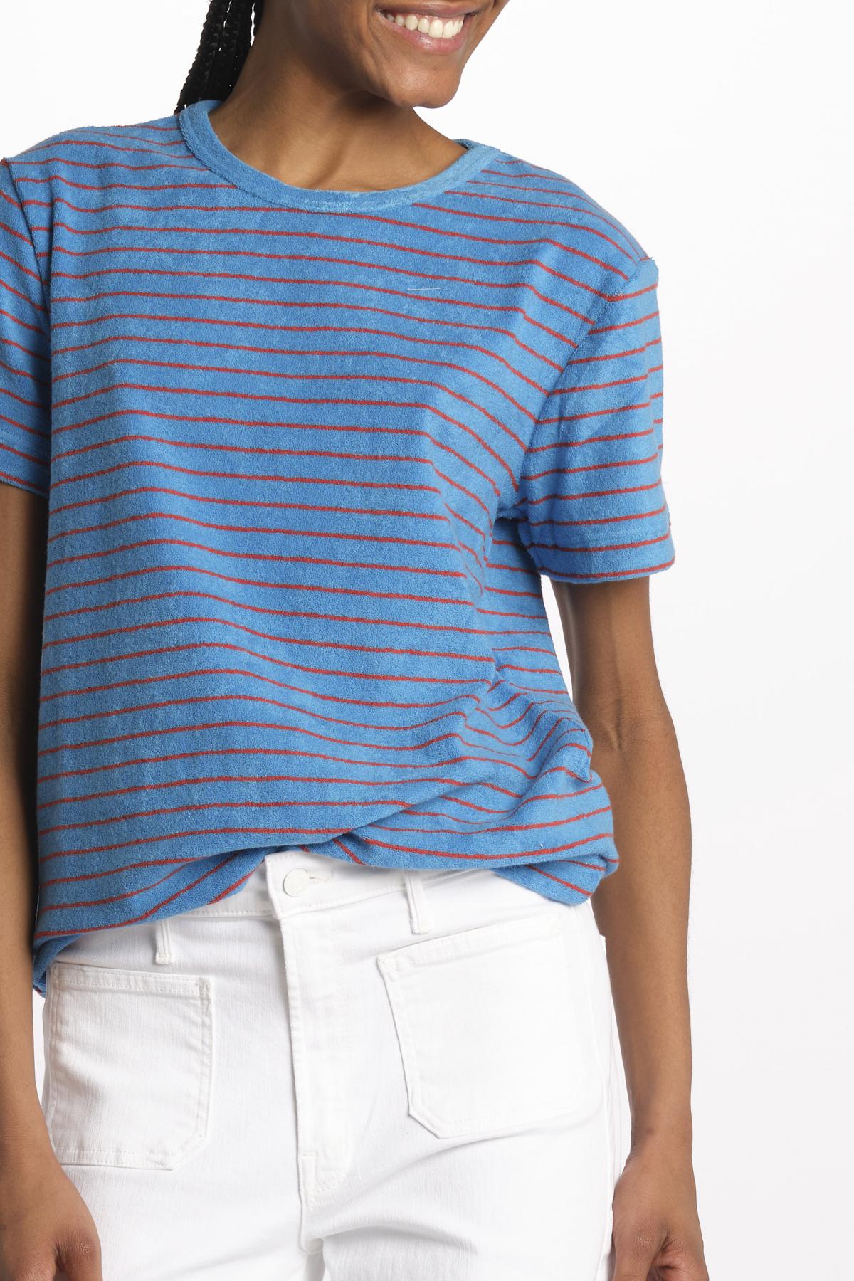 T-shirt girocollo spugna righe SKY DREAMERS AZZURRO howlin' 