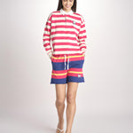 polo a righe maniche lunghe 8475-2020 THE BOXY MATCH GOR TANGO RED.CREAM mother 
