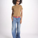 t-shirt manica corta in cotone organico WTEE03 162 DUSTED KHAKI merz b 