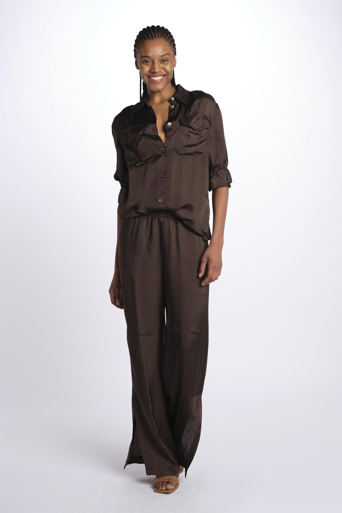 Camicia viscosa MOD.5489 CAFFE aspesi 