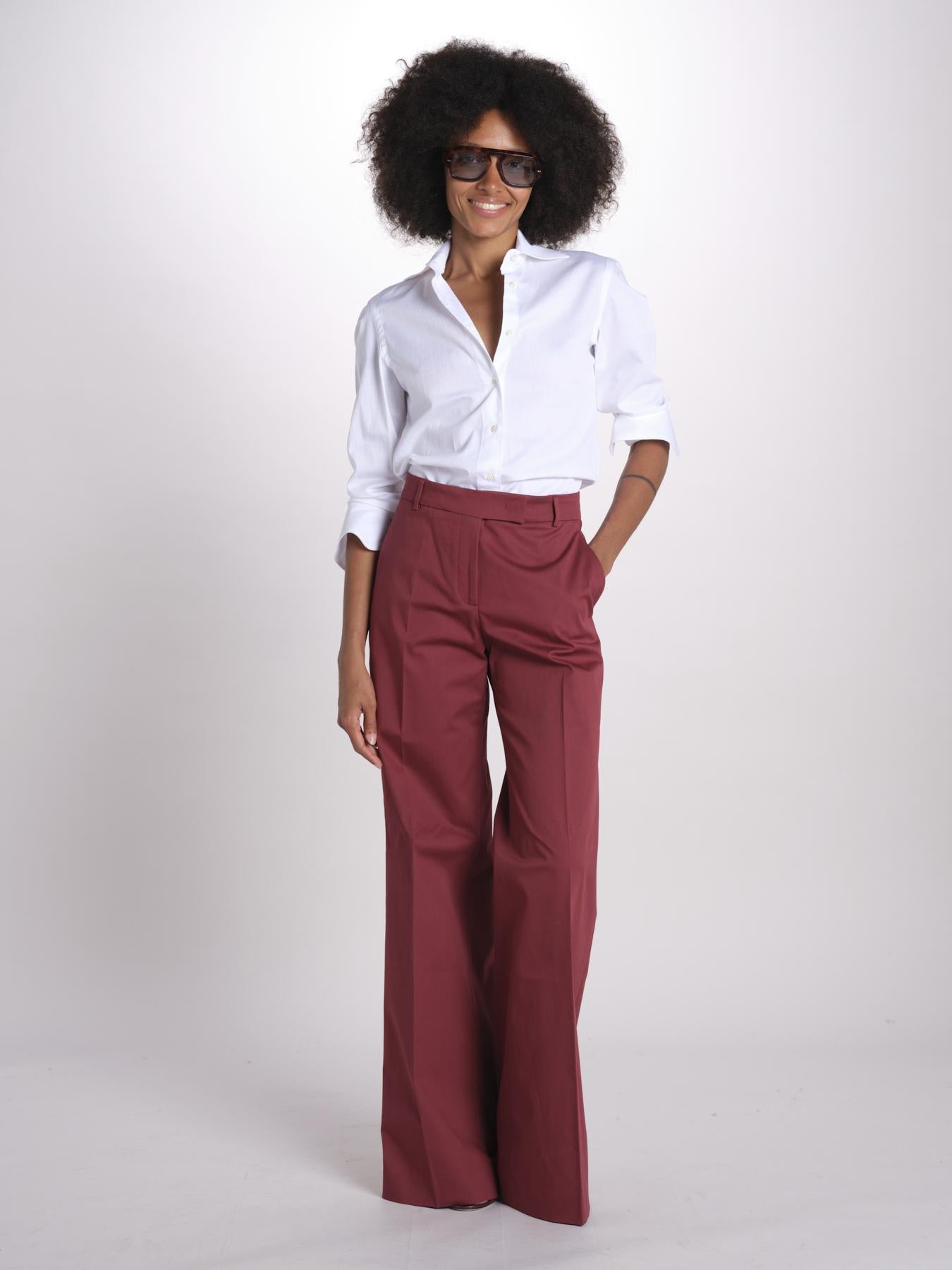 pantalone dritto in cotone MELODY 684 17025 quelledue 
