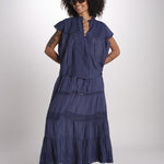 gonna in voille e pizzo CARAVELLE 6EVA53-V07316 ENCRE vanessa bruno 