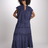gonna in voille e pizzo CARAVELLE 6EVA53-V07316 ENCRE vanessa bruno 