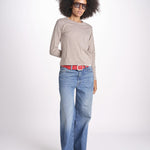 t-shirt girocollo manica lunga WSLS21 061 FRAIDED GRAIN merz b 