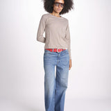 t-shirt girocollo manica lunga WSLS21 061 FRAIDED GRAIN merz b 
