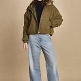 giubbotto in nyloncon interno pelo HERNA MILITARY bellerose 