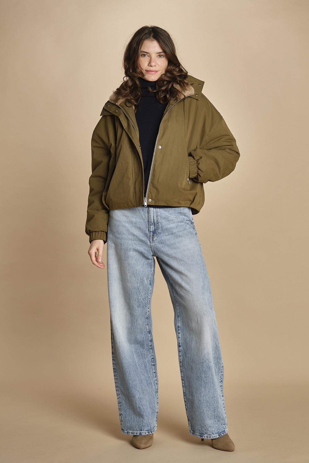 giubbotto in nyloncon interno pelo HERNA MILITARY bellerose 