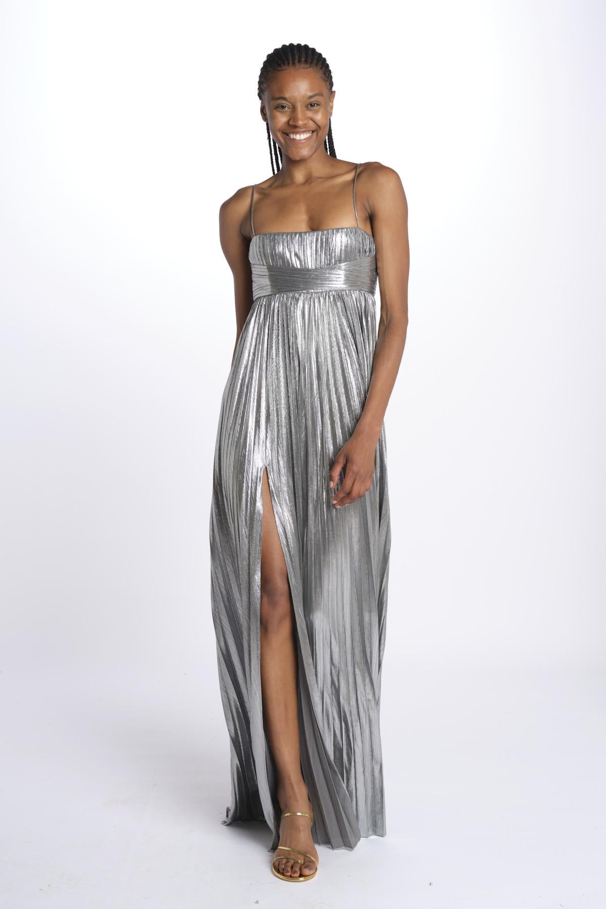 ZINNIA abito plissè FW24 9674 ALUM retrofete 