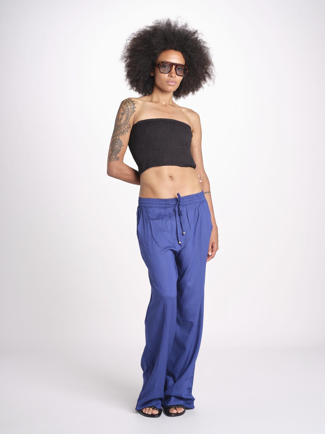 pantalone con coulisse SUMBAWAIVR DENIM laraethnics 