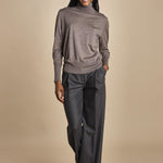 pantalone con pinces in flanella MAFALDA T 357194 50 quelledue 