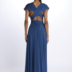ALLUIM DRESS abito lungo ALLIUM DARK PETROL nash 