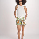 short con giraffe BE24865 WHITE MULTI benaras soleil 