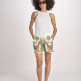 short con giraffe BE24865 WHITE MULTI benaras soleil 