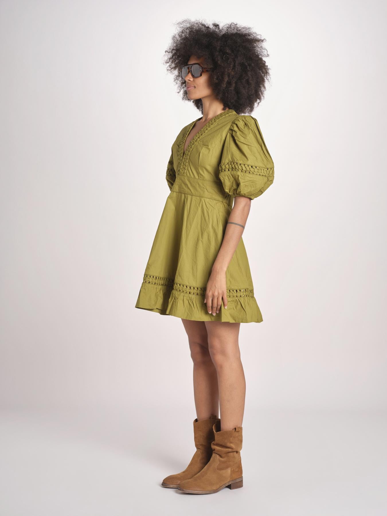 miniabito intrecciato OLGA KOMBU GREEN scarlett poppies 