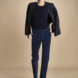 denim skinny cropped LINDY NAVYBLU true avenue 