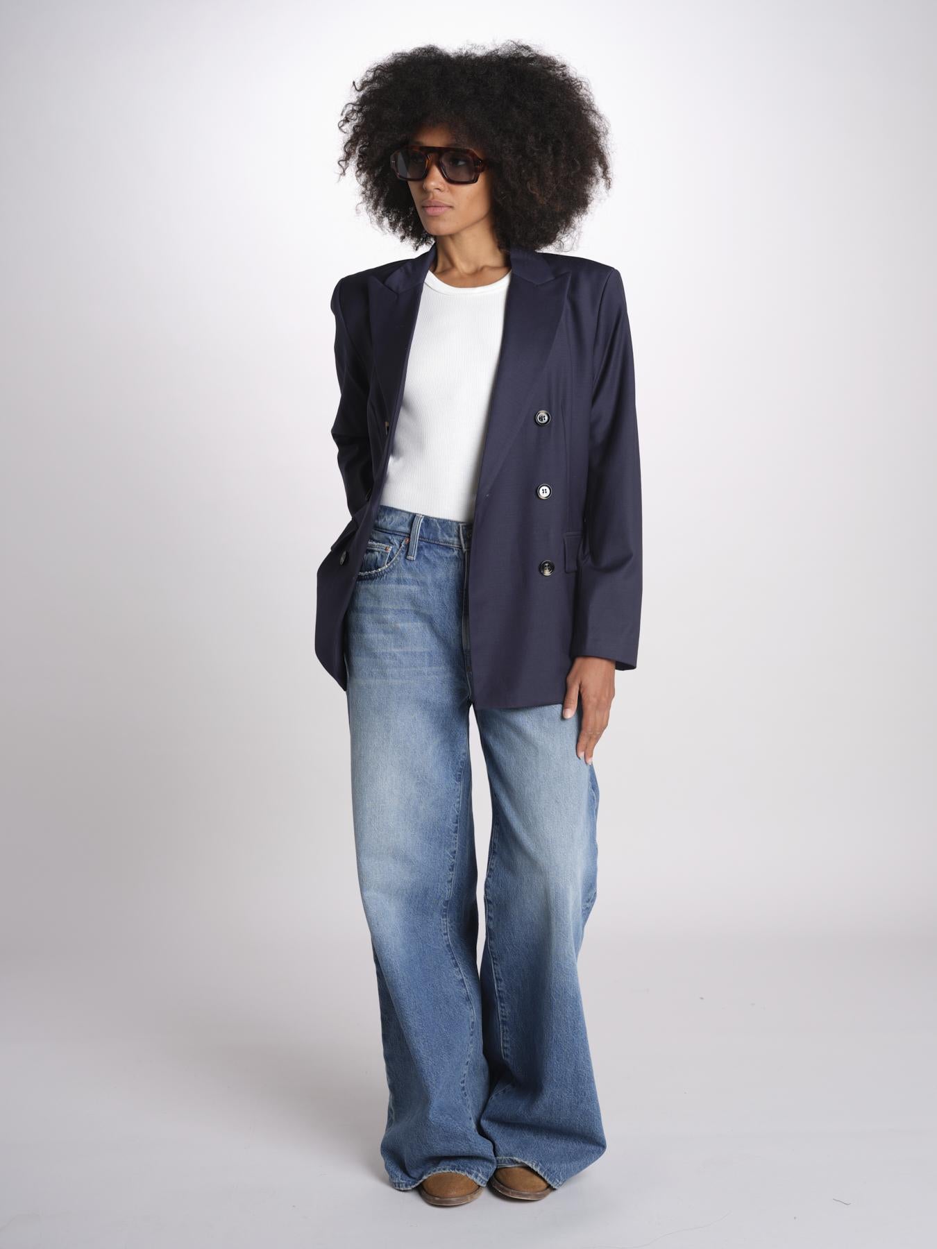 ZINIA blazer doppiopetto in fresco di lana ZINIA COOL WOOL BLU true avenue 