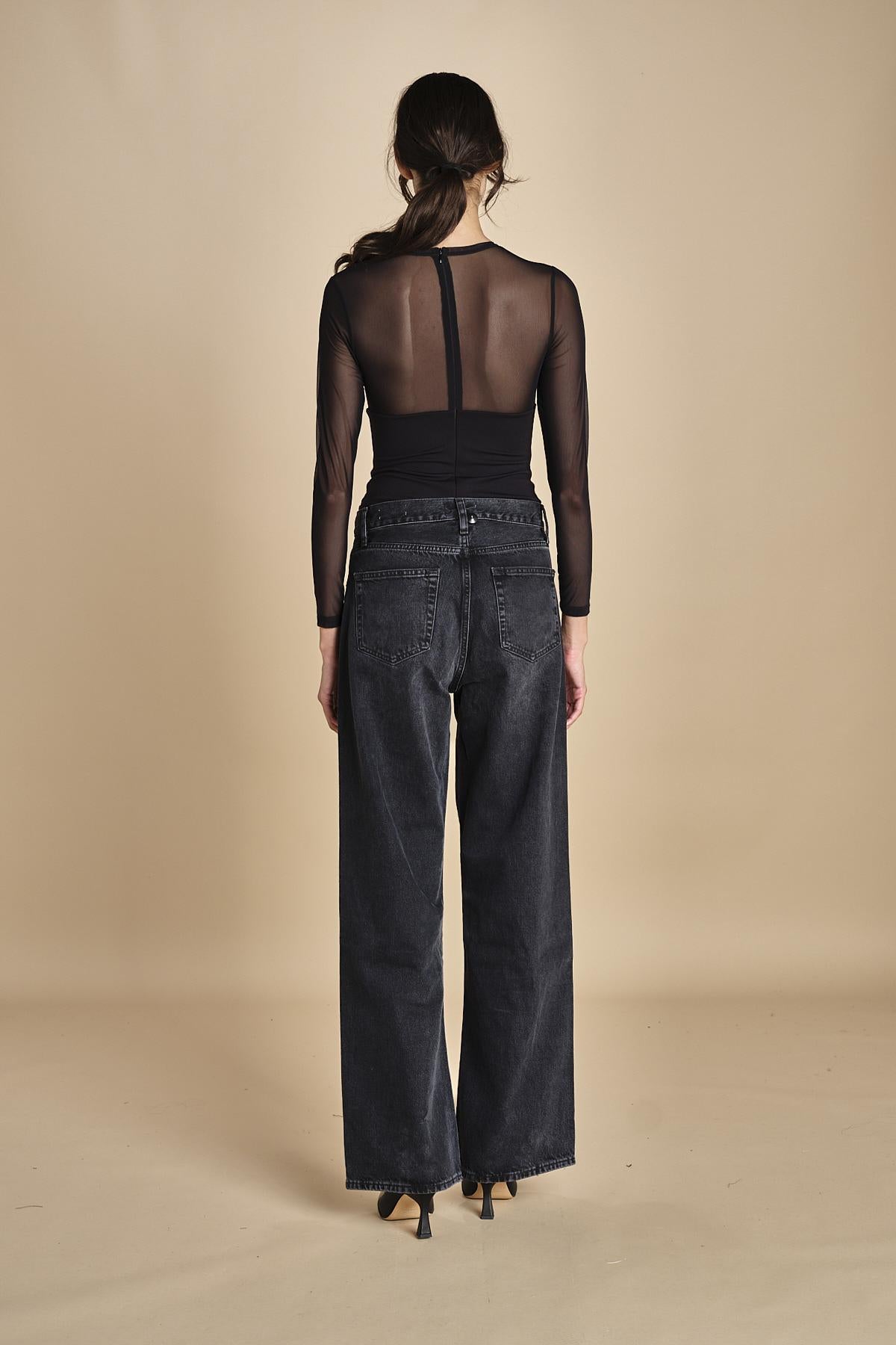 body manica lunga con cuori BED OF ROSES BLACK undress code 