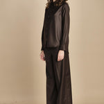 camicia collo lana e seta. ALASKA ALK03 MORO nine in the morning 