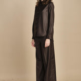 camicia collo lana e seta. ALASKA ALK03 MORO nine in the morning 