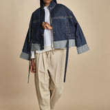 camicia con bordi a contrasto LS SHIRT W FLOUNCE 21705LCE WH100 WHITE phillip lim 