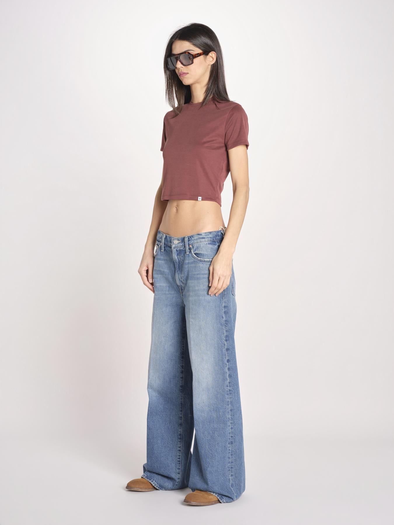 t-shirt a costine PARGA 026TS614RM VINO woc 