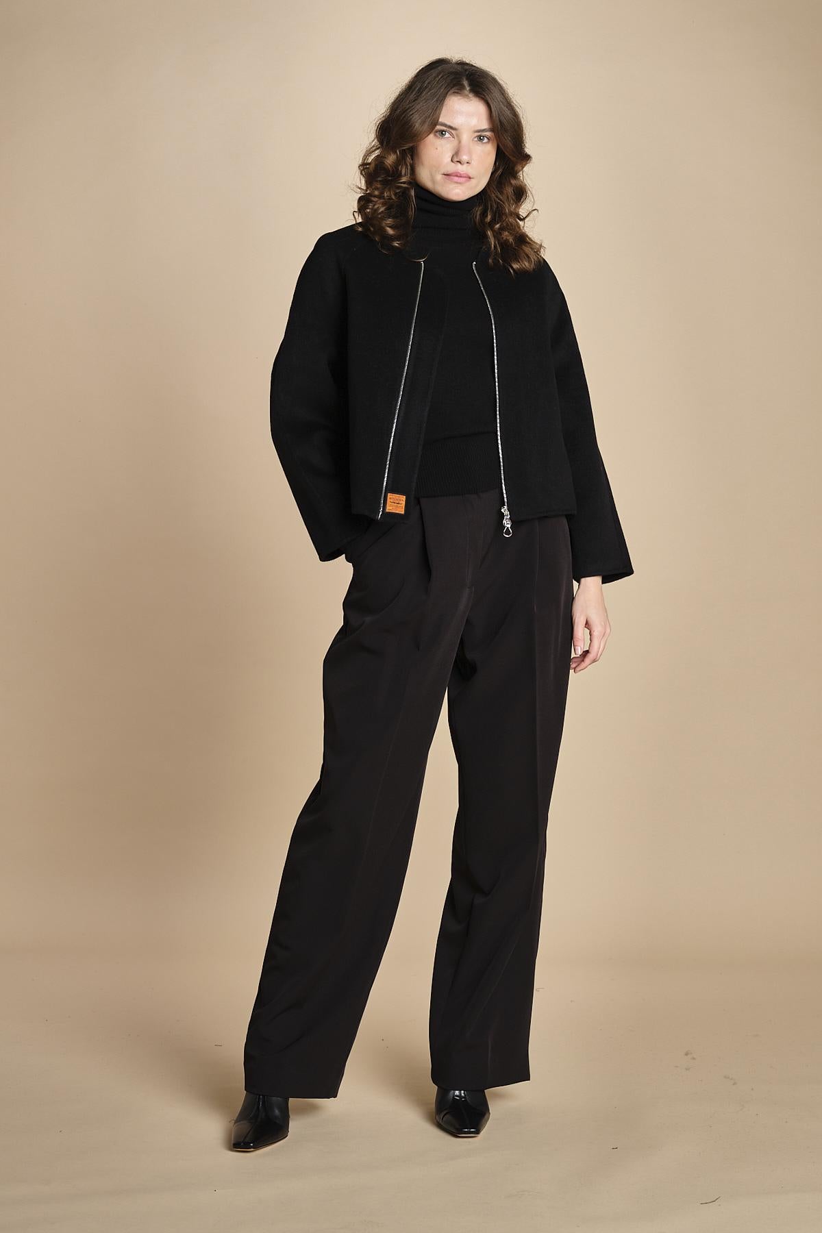 bomber in panno double BWELFRETF5 BLACK bombers original 