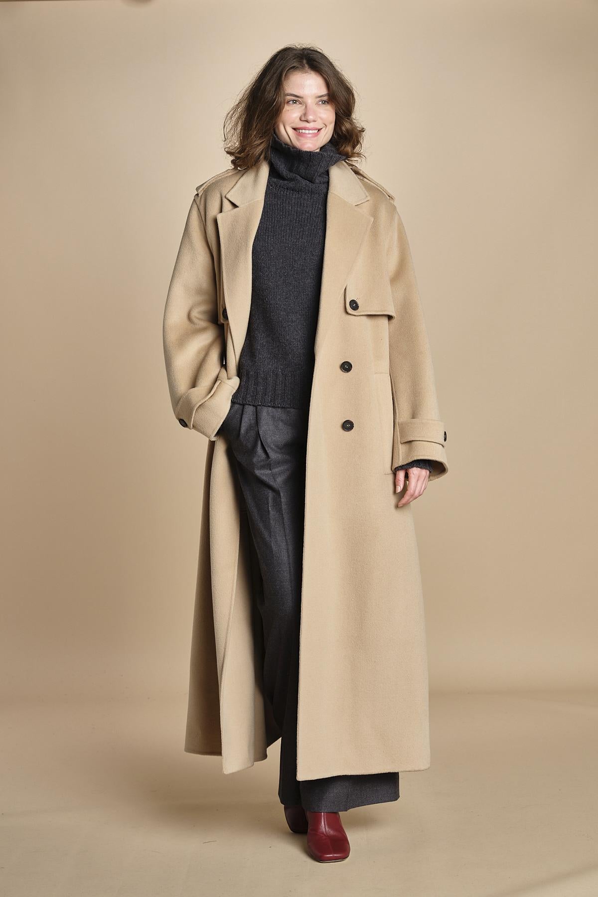 trench double lungo over COLETTE ANN IO111143 CAMMELLO ivy oak 