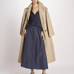 gonna lunga con elastico in popeline FORMICA 2615101072600 011 BLU weekend maxmara 