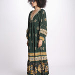 abito lungo stampa paisley 351135 AYLA GREEN 26009 farm rio 