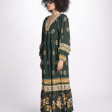 abito lungo stampa paisley 351135 AYLA GREEN 26009 farm rio 