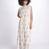 top con ricamo fiorellini e nervature SOFIA LVSSS2026208 BEIGE lug von siga 