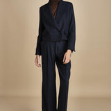 pantalone con pinces GRACE F25-040 013 MIDNIGHT BLU oscar 