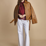 camicia con inserti in pizzo BERRY GARDEN 340369 BURGUNDY farm rio 