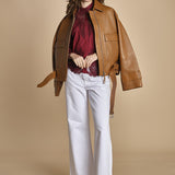 camicia con inserti in pizzo BERRY GARDEN 340369 BURGUNDY farm rio 