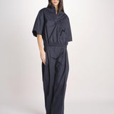 pantalone in cotone con pines PETRA PE99 NAVY nine in the morning 