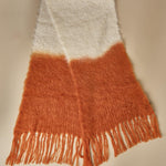 sciarpa mohair bicolore. CHA TEAL hinterveld 