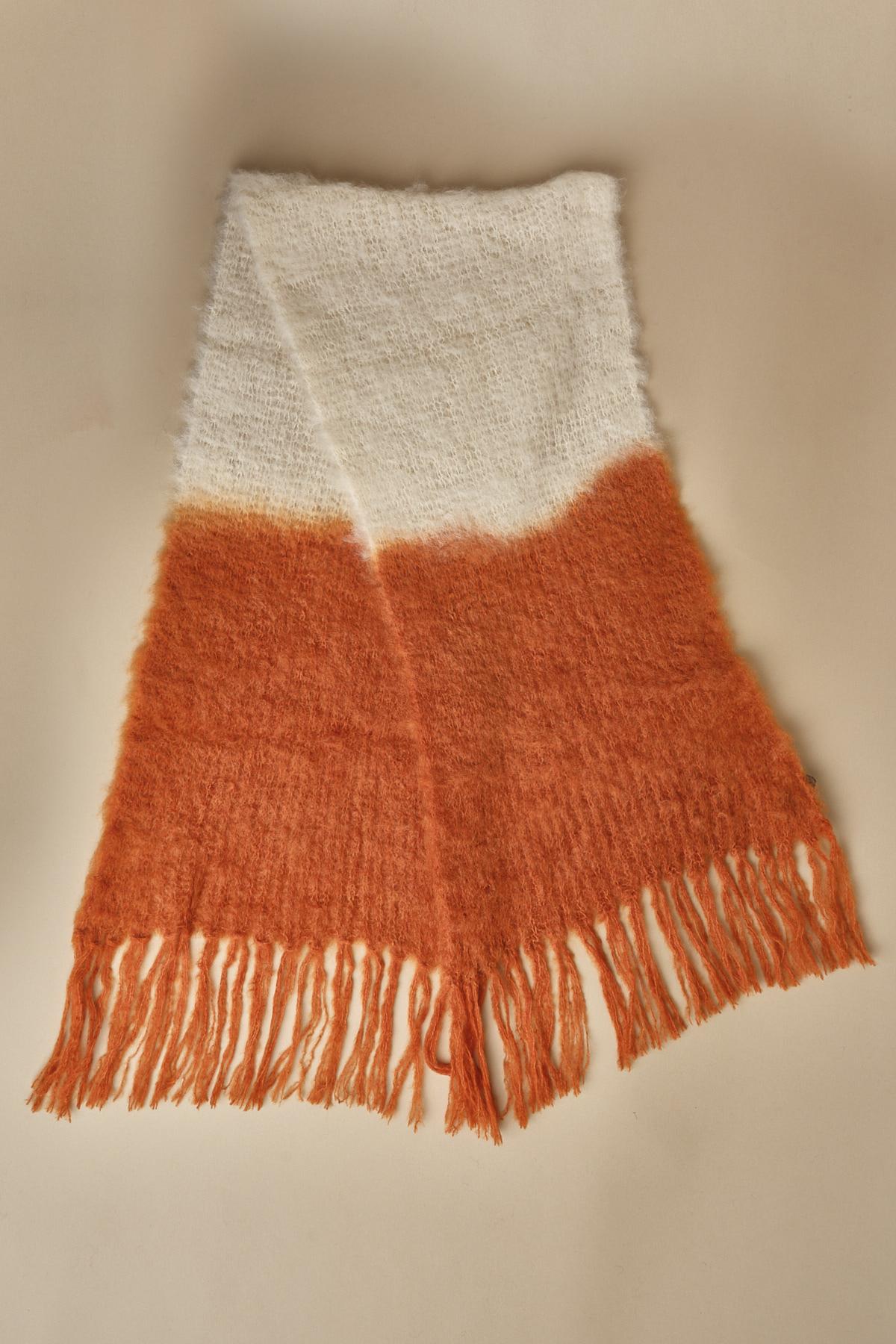 sciarpa mohair bicolore. CHA TEAL hinterveld 