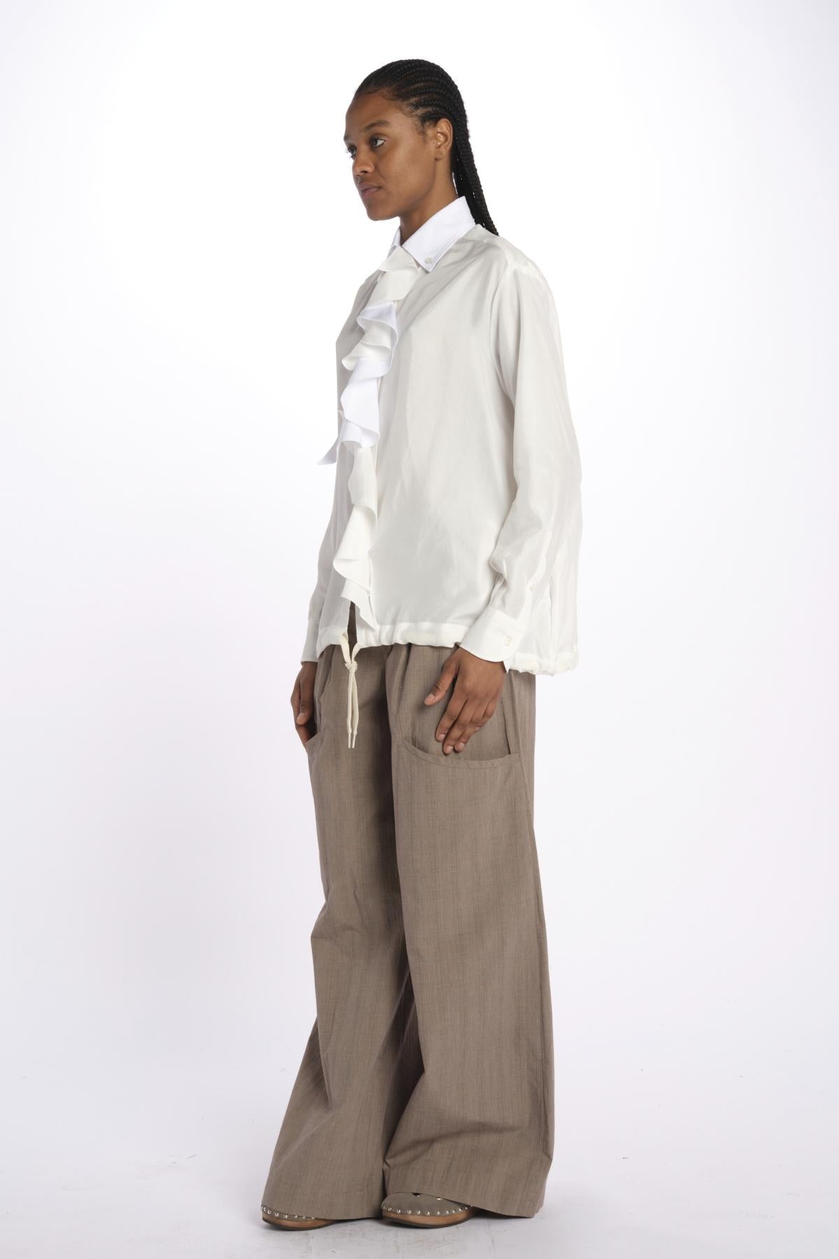 Camicia seta con rouches BRIDGET SHIRT HABOTAI jejia 